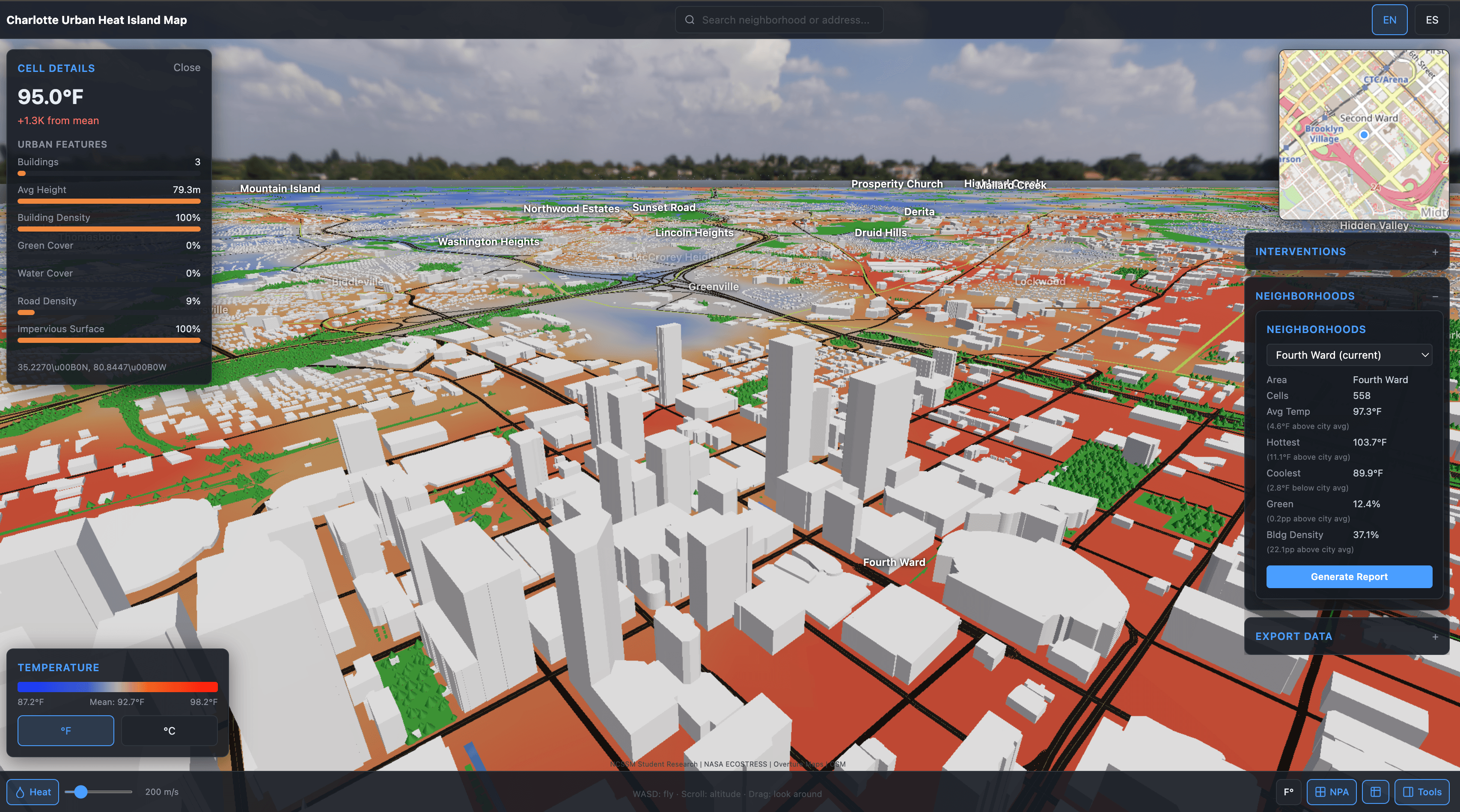 Heatmap with an intervention drawn on it