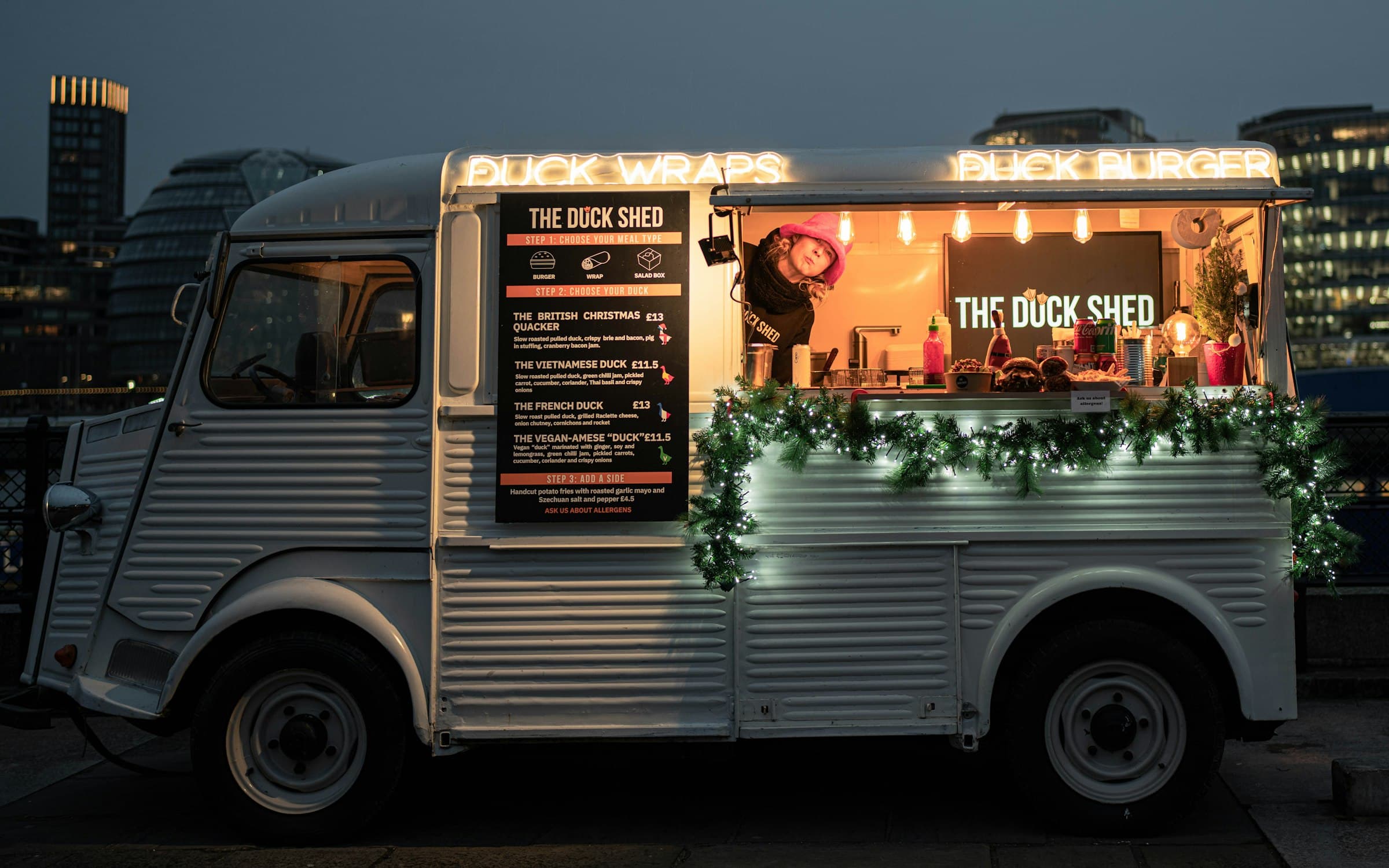 Food truck at night, or the hardware stack